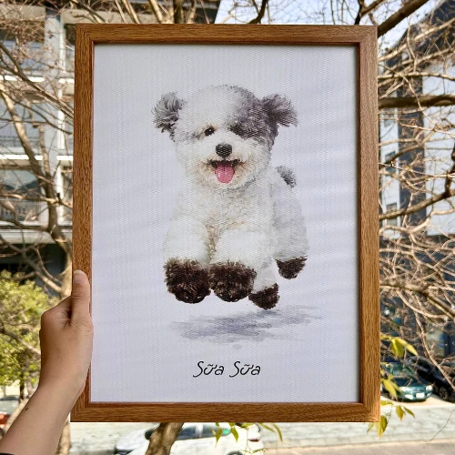 Tranh bé Sữa Sữa do Clawkie vẽ
