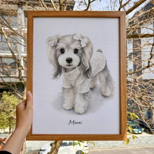 Tranh bé Mimi do Clawkie vẽ